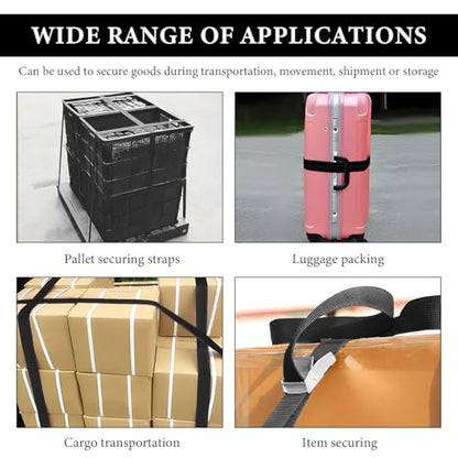 Lashing Straps with Buckles, 16.4ft x 1in Adjustable Cam Buckle Tie Down Strap, Heavy Duty Cinch Strap for Motorcycle Kayak Cargo Luggage, Universal Car Accessories