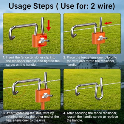 Fence Wire Tightener, Barb Wire Fence Tools for Wire Fence Farm Garden