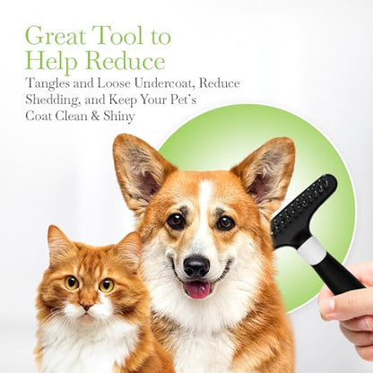Fuller Brush Undercoat Pet Rake - 33 Sturdy Tapered Steel Pins Inset into Polypropylene Head - Ergonomically Designed Rubberized Handle - Reduce Tangles, Remove Loose Undercoat for Shed-Free Groom - size: Undercoat