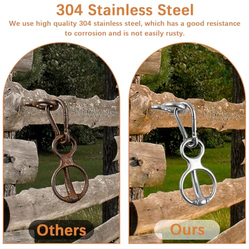 Horse Tie Ring, Safe Tie Horse Supplies, Humane Way Tie Ring, Magnetic Ring for Tying and Retracting, Helps Horse Pull Back and Releases Stress from The Horse