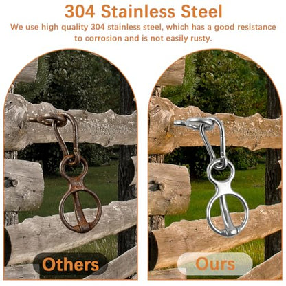 Horse Tie Ring, Safe Tie Horse Supplies, Humane Way Tie Ring, Magnetic Ring for Tying and Retracting, Helps Horse Pull Back and Releases Stress from The Horse