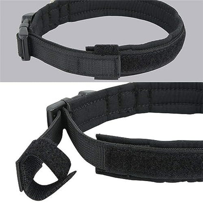 EXCELLENT ELITE SPANKER Military Nylon Small Puppy Dog Collar with Padded - color: Black, size: S-(13.4"-17.7")