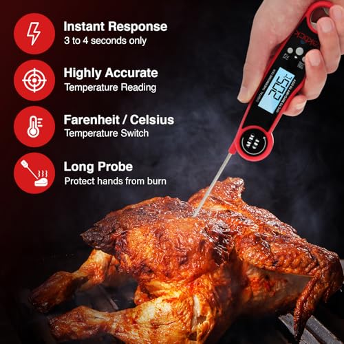 Digital Food Thermometer, Fast and Reliable Digital Thermometer for Cooking and Baking, Instant Read Thermometer for Every Chef, Perfect Kitchen Thermometer for Cooking and Outdoor Grills