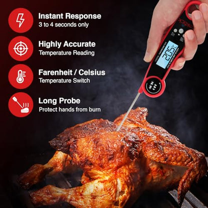 Digital Food Thermometer, Fast and Reliable Digital Thermometer for Cooking and Baking, Instant Read Thermometer for Every Chef, Perfect Kitchen Thermometer for Cooking and Outdoor Grills