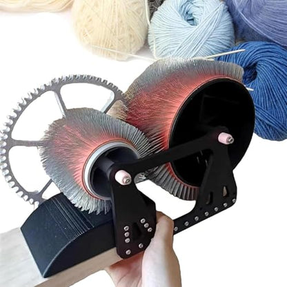 Manual Wool Carding Machine – Hand-Cranked Fiber Blender for Spinning, Felting & Pet Hair Removal, Portable Wool Comb with 2 Rollers, DIY Color Blending Tool
