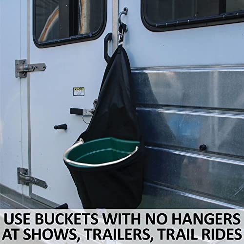 Dura-Tech Scratchless Trailer Bucket Bag | Easily Hang Buckets Easy Application | Durable 1200D Material | Versatile Use | Color Black