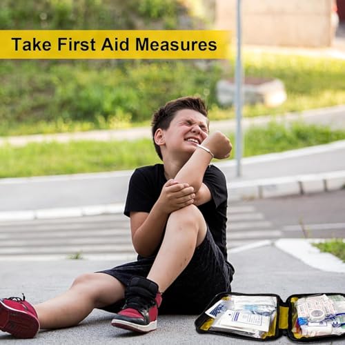 300Piece Small First Aid Kit Refill Supplies for Travel Mini Caming Emergency First Aid Kits Hiking Survival Essential Kit for Outdoor Adventure, Yellow 1st Aid - style: Yellow-300Pcs