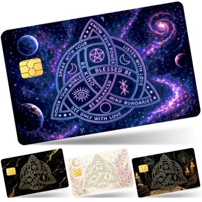 4PCS Mysterious Theme Credit Card Skin,Debit Cards Cover Personalized Decal - color: Mysterious Theme