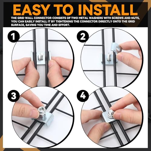 Zonon 50 Pcs Wire Grid Wall Connectors Cattle Panel Clips Cable Tray Clips