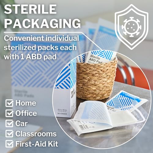 CareStock Abdominal Pads 48- Sterile ABD Pads, 8 x 10 in, 48 Pack, 24 ct - size: 48 Count