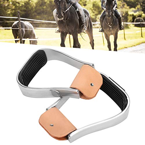 Aluminum Western Horse Saddle Stirrups, 4.9 Inch Width, Metal Construction for Horse Riding