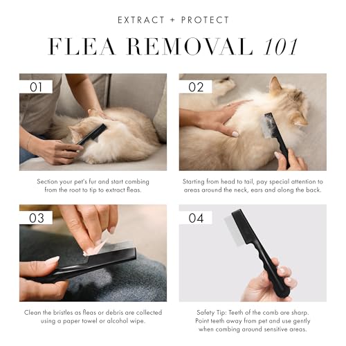 Tweezerman Pet Flea Removal Comb for Cats & Dogs