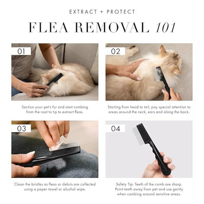 Tweezerman Pet Flea Removal Comb for Cats & Dogs