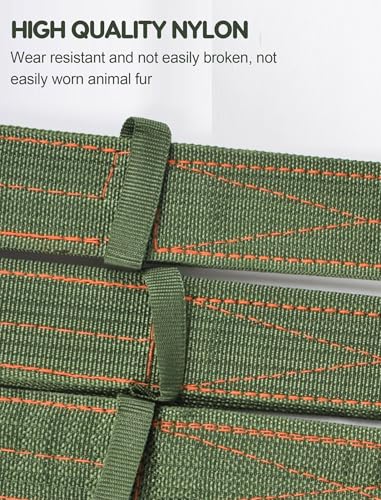 Adjustable Nylon Thickened Cattle Collar with 2 Rows Metal Buckle