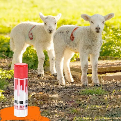 M METERXITY 5-Pack Livestock Marker, 11.6 Cm/4.6 Inches Medium Animal Crayons for Pig/Cattle/Cow/Sheep Supplies, Farming Livestock Marking Crayons [Red] - color: Red
