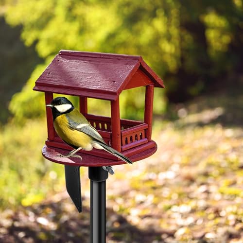 Hicarer 4 Pack Bird Mounting Flange Platform Feeder for 1" Diameter Pole