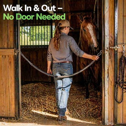 1 Pc 47 Inch Horse Stall Guard Stall for Horses Chain Fence Gate Hardware | Soft Rubber-covered Gate Chain for Horse Stalls, Heavy Duty Double Ended Snaps, for Barn Fence and Horse Accessories