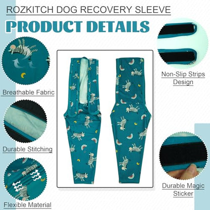 Leg Covers for Dogs' Front Leg to Stop Licking Wound Keep Clean - color: Zebra, size: XS