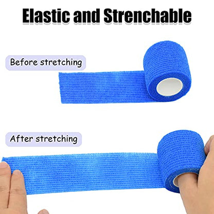 6 Pack Self Adhesive Bandage Wrap 2 Inches x 5 Yards - color: Mixed Colors, size: 2 Inch