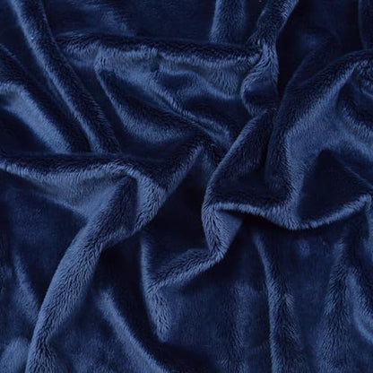 Surf turtle Navy Blue Super Soft Minky Fabric by The Yard, 36"x60" - color: Navy Blue