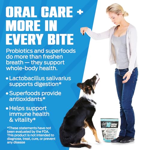 K10 Dental Chews for Dogs, Supports Dental & Oral Wellness, 60 Count - style: Dental Chews 60 Count