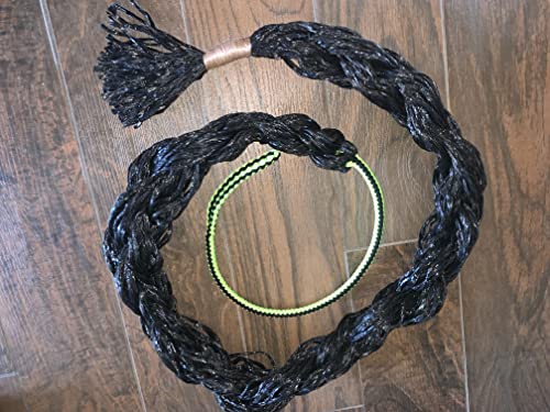 EPT Bull Ropes Adult Saddle Bronc Rein Extra Soft Blue & Black Cord on Black Poly 6'