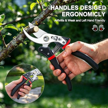 Kynup Pruning Shears for Gardening, Garden Shears Heavy Duty - style: Modern Black