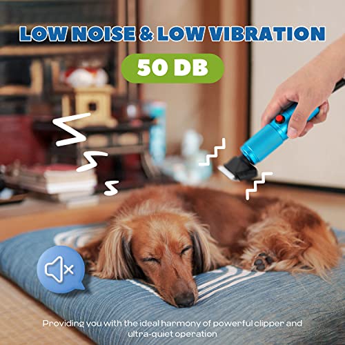 Pet Grooming Clippers 200W, Stepless Speed Control & Low Noise<50db | Heavy-Duty Commercial Grade with 118'' Power Cord Plug-in, Extra Blade & 2 Guide Combs of 4 Sizes, for Dog, Cat and More - size: 200W
