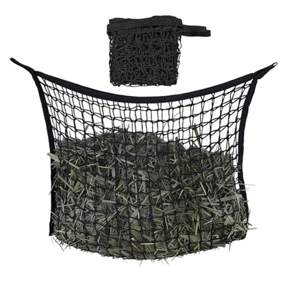 2 Pcs Feed Hay Net Slow Feed Hay Bags for Horses Horse Feeding Supplies for Goats Sheep, 35.43x31.49inch - size: 35.43x31.49inch