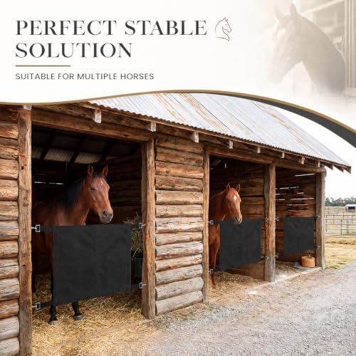 3 Pcs Horse Stall Guard 27" x 19" with Adjustable Straps