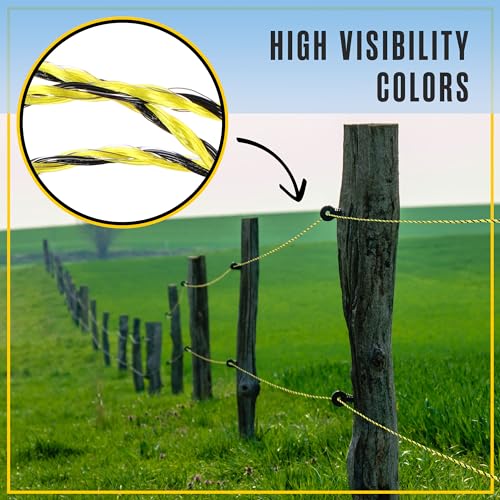 Electric Fence Wire, Hot Wire Fence, Agricultural, 1026 Meters (3366 Feet) - size: 1,026 Meters (3,366 Feet)