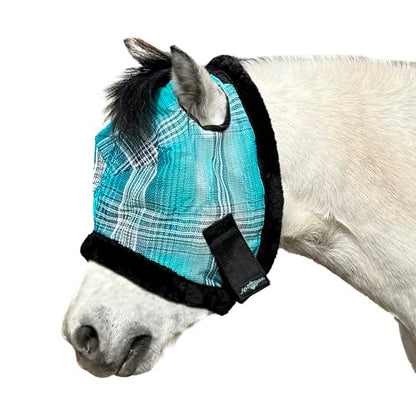 Kensington Equine Miniature Fly Mask w/Fleece Trim Size: B-Large Color: 2021 - Atlantis - color: 2021 - Atlantis, size: B-Large