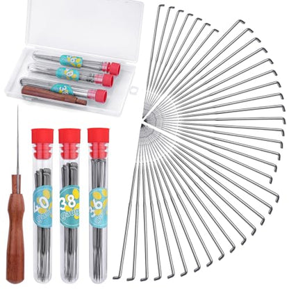 Yizzvb 40 Pcs Needle Felting Tools Felting Needles Kit Wool Supplies | Felting Needles Kit Wool Felting Supplies, Needle Felting Needles, Wooden Handle and Storage Box for Felting Wool Projects