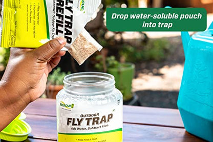 RESCUE! Outdoor Fly Trap - Reusable - 12 Traps