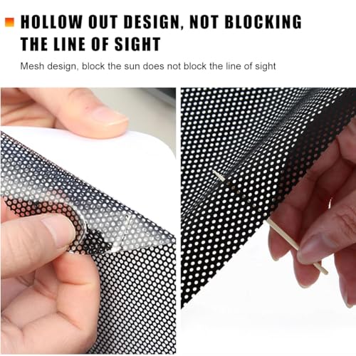 Ohleats 4 PCS Car Side Window Sunshade, 16.5"×15" Static Cling Auto Shade Sticker for UV, Heat, Glare & Privacy Protection, Reusable Vehicle Window Film Shade, Car Accessories