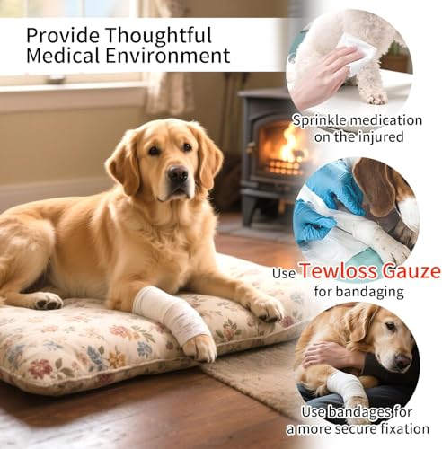 24 Pack Cling Gauze Rolls 4 Inch x 5 Yard, White Rolled Gauze Wraps Vet Wrap for Horses, Pure Cotton Bandage Wrap for First Aid Medical, Wound Care, Pet Dressings, Medical Supplies - size: 24 Pack-4in