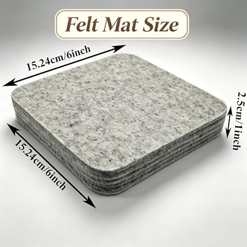 Wool Needle Felting Pad, Felting Mat, Wool Art Block Supplies, 6x6x1 inch | Needled Felting Mat, Woolen Block, Felting Tools, Thick and Firm, Needle Felting Base - size: 6inch*6inch