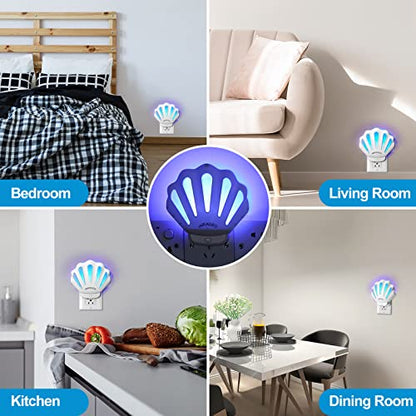 Gnat Traps for House Indoor HU002 Plug-in Fly Trap Indoor (1 Pack, White) | Electric Gnat Killer Indoor Catcher Flying Insect Trap with Night Light UV Attractant Catcher for Bedroom, Kitchen, Office - size: 1 Pcs