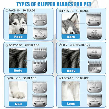 Dog Grooming Replacement Blades Compatible with Andis Dog Clipper - size: 40-3PCS