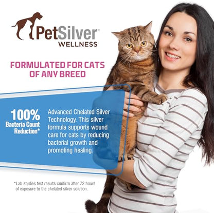 PetSilver Wound Spray, Silver Spray for Cats, Made in USA, 2 fl oz - size: 2 oz