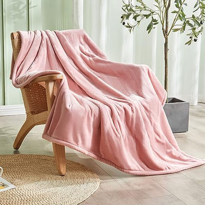 Electric Heated Blanket Twin 62"x84", 8 Heat leavls and 1-8H Auto Off | Fast Heating, Over-Heat Protection&ETL Certification, Soft Flannel Sherpa, Machine Washable, Suitable for Bed and Sofa - color: Pink, size: Twin-62" x 84"