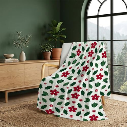 Christmas Blanket, Ultra-Soft Flannel Fleece Throw 60" x 80" - color: Christmas, size: 60"x80"