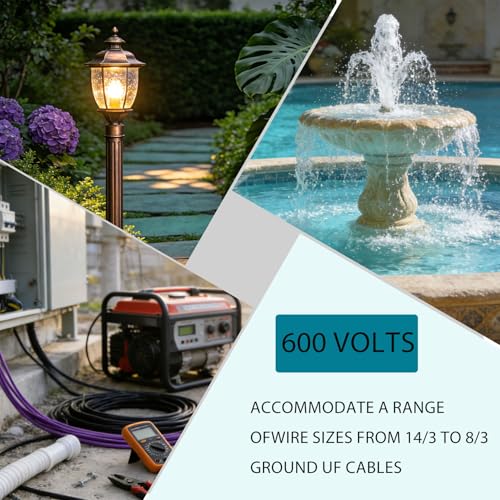 2 Sets Underground Wire Splice Kit for Electrical Cable Repair, 600V Max