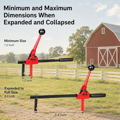 YouTeMei 2 Pcs Fence Stretcher Tool, Ratcheting Wire Fence Tightener, Heavy Duty Fence Tensioner Tool with Ratchet Range, Non-Slip Hook, for Farm, Ranch, Garden & Yard Fence