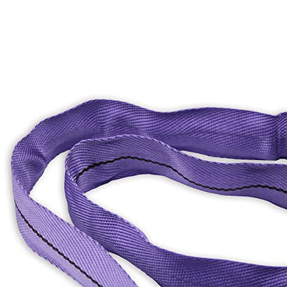 Purple Polyester Endless Round Sling Rigging Lifting Straps, 4 Feet Length, 2,600 lb. Vertical Capacity, 5,200 lbs Basket - color: 01 Purple - Vertical Capacity 2600LBS, size: 4ft