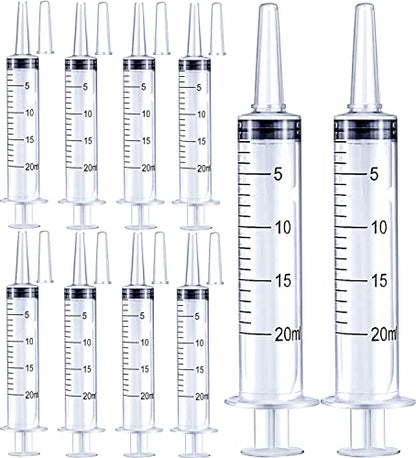 20ml Plastic Syringe for Liquids, Oral, Scientific Labs, Measuring, Dispensing, with Cap- 10 Pack 20ml Syringes - style: 20 ml