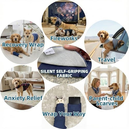 Dog & Cat Surgery Recovery Suit and Anxiety Wrap - color: Pink, size: M