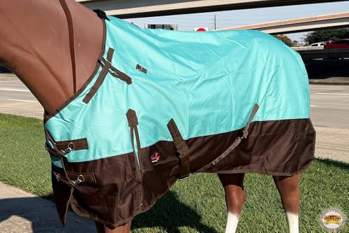 HILASON 1200D Black Turnout Horse Sheet, 72 in, Waterproof
