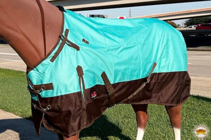 HILASON 1200D Black Turnout Sheet 66 in Horse Rain
