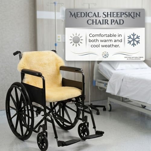 Natural Medical Sheepskin Pad, Non-Slip Back, Natural, 26 x 46 in, 1 Pack - color: Natural, size: 26x46 Inch (Pack of 1)